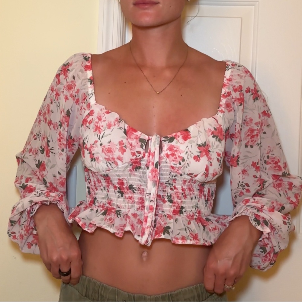 Floral Pink Women's Top